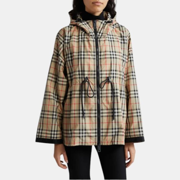 BURBERRY BACTON VINTAGE CHECK HOODED JACKET ARCHIVE BEIGE NWT SIZE 6 - Picture 7 of 13